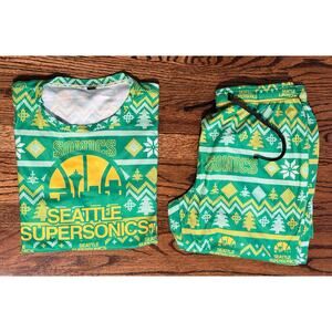 Seattle Supersonics Holiday Pajama Set Size XL